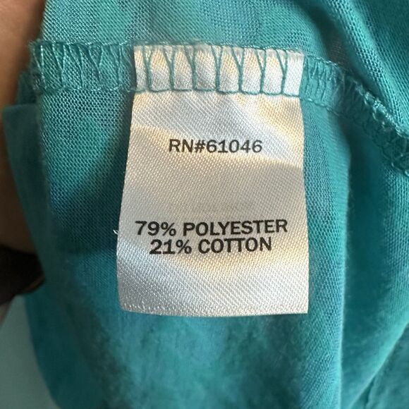 Vanity 2XL Tank Top Womens Plus Size Teal With Cheeta Print Sheer Heart VTG - Picture 5 of 5